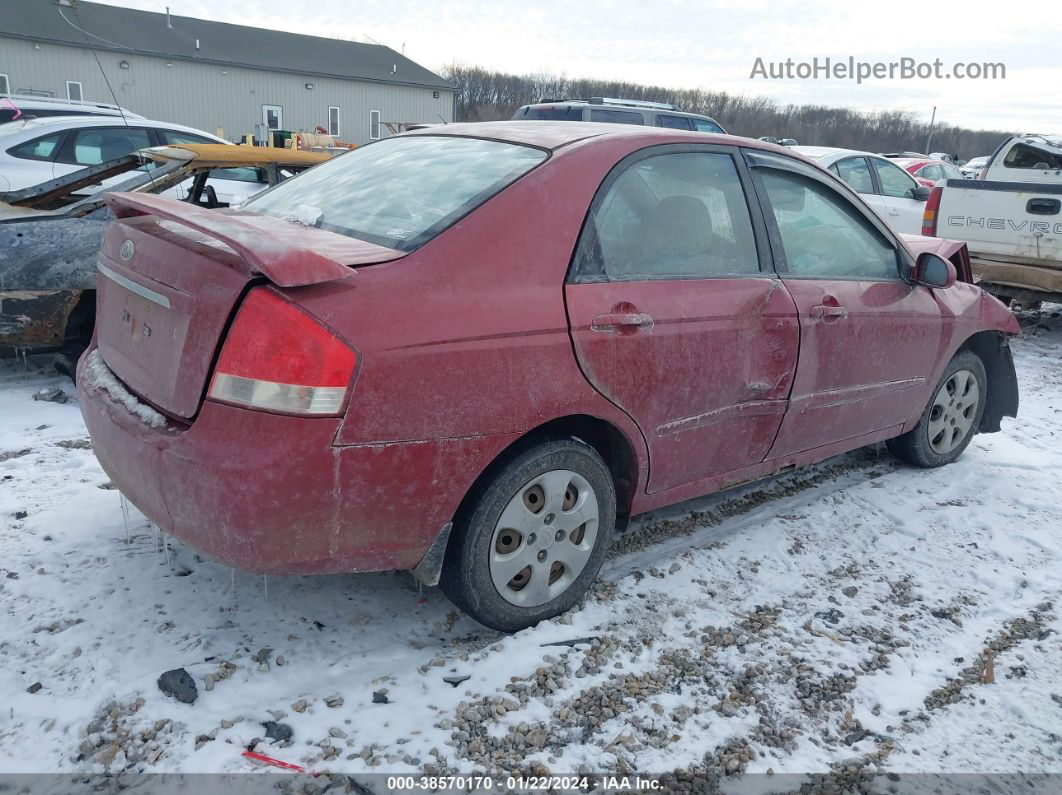 2009 Kia Spectra Ex Red vin: KNAFE221895616989