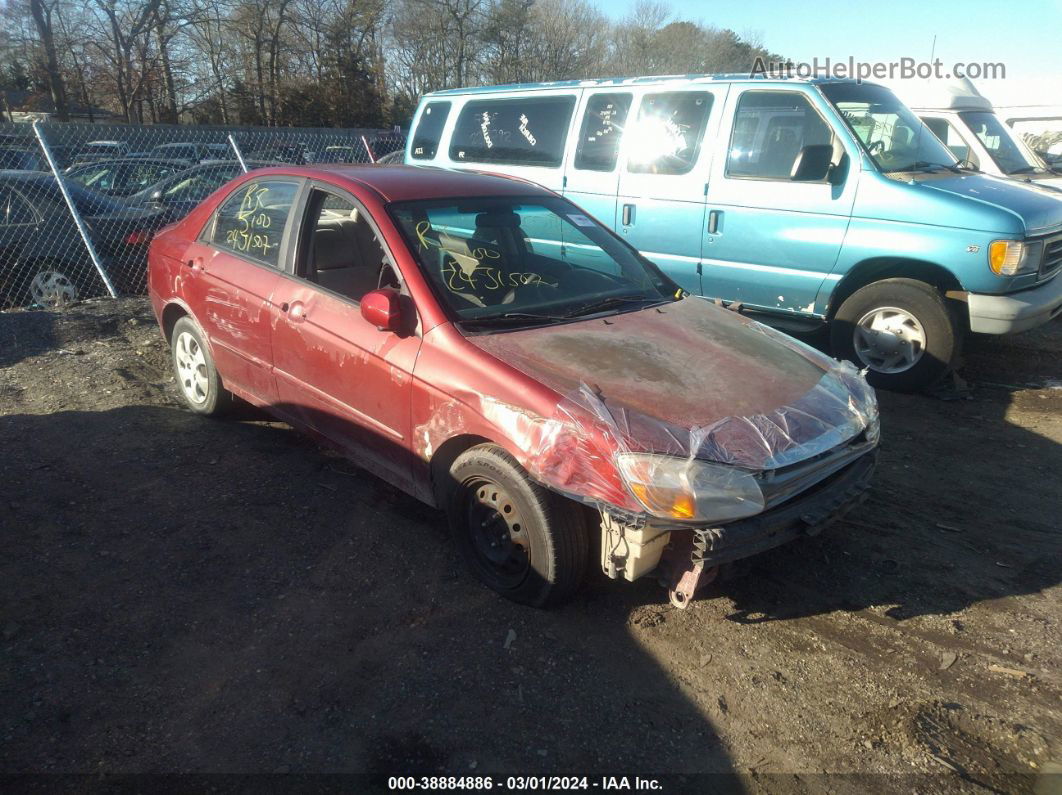 2009 Kia Spectra Ex Red vin: KNAFE221895652519