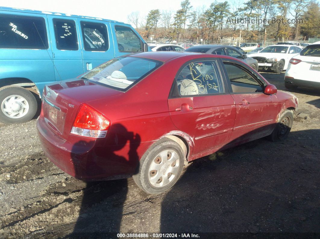 2009 Kia Spectra Ex Red vin: KNAFE221895652519