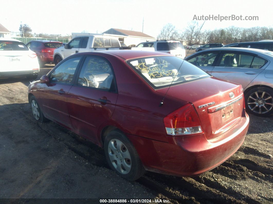 2009 Kia Spectra Ex Red vin: KNAFE221895652519