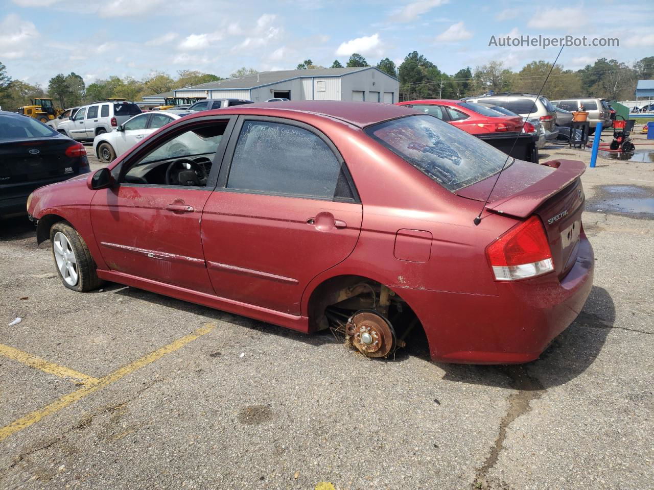 2009 Kia Spectra Ex Red vin: KNAFE22199502608