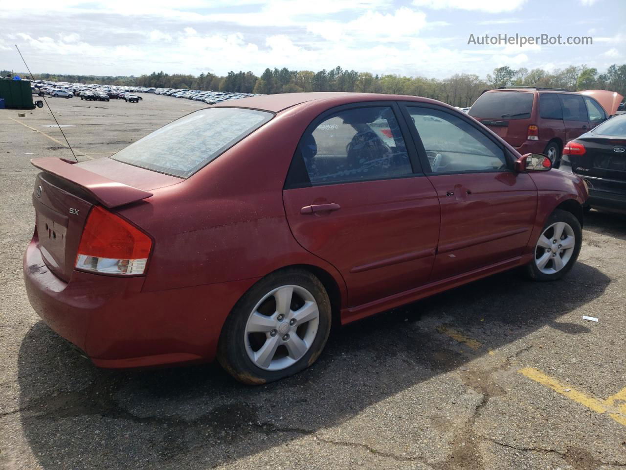 2009 Kia Spectra Ex Red vin: KNAFE22199502608