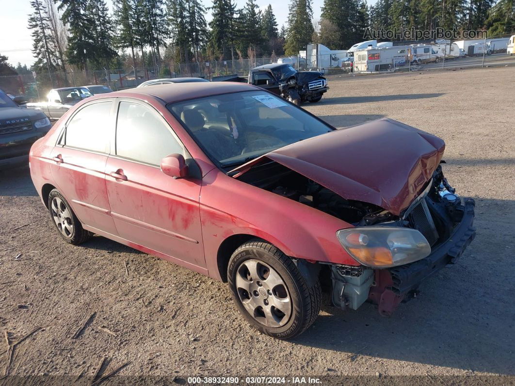 2009 Kia Spectra Ex Red vin: KNAFE221995650987