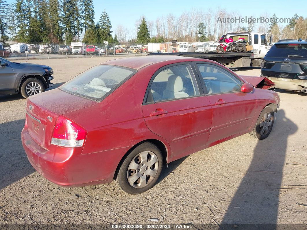 2009 Kia Spectra Ex Red vin: KNAFE221995650987