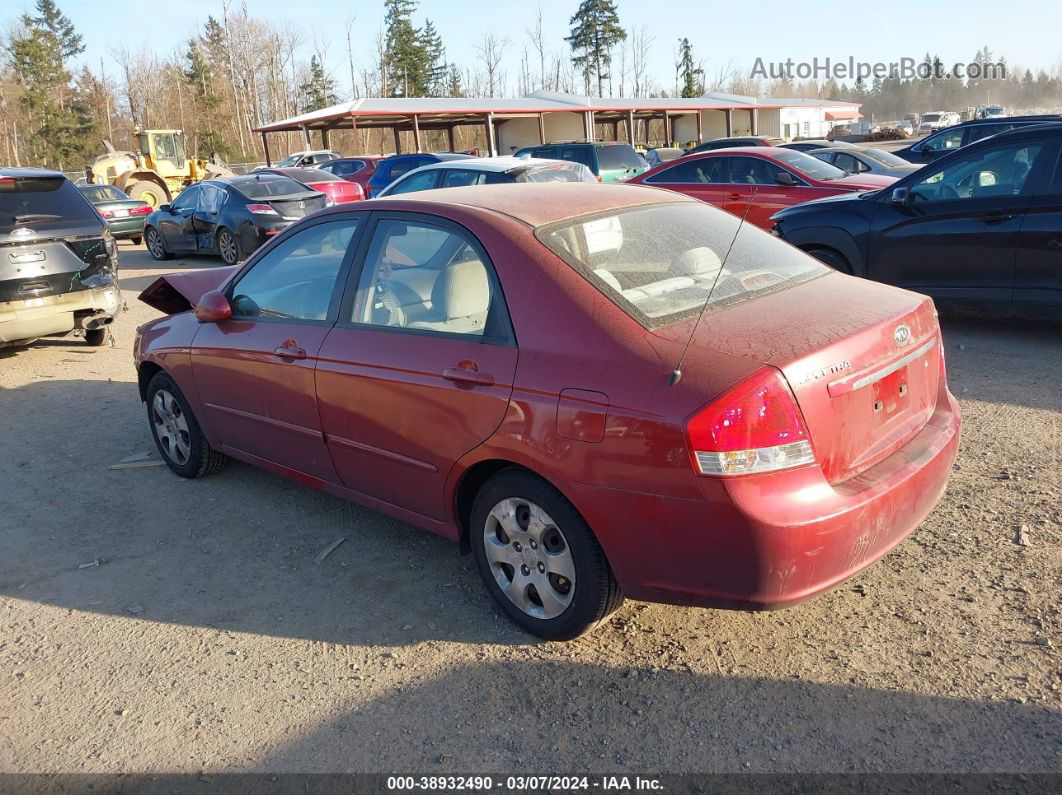 2009 Kia Spectra Ex Красный vin: KNAFE221995650987