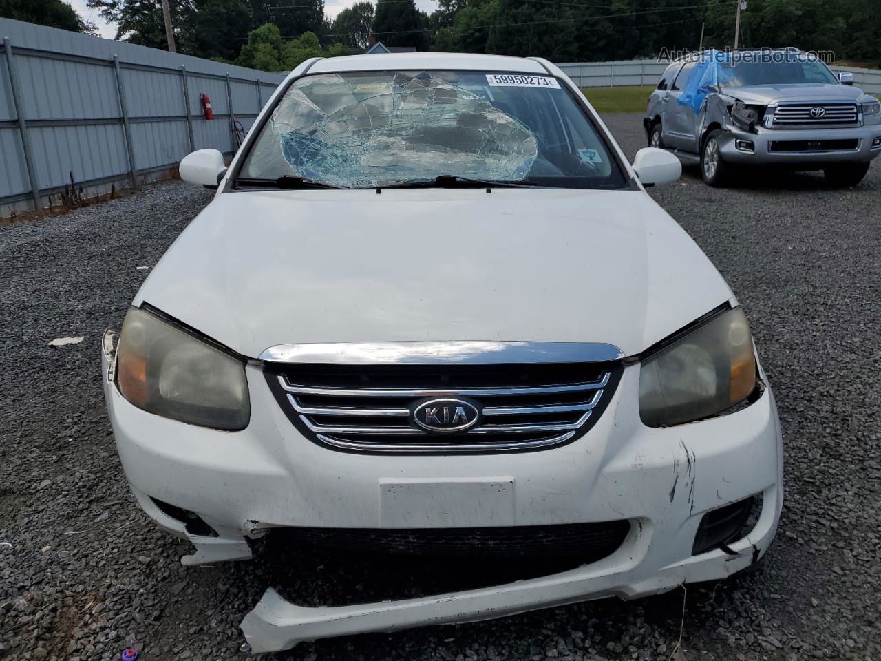 2009 Kia Spectra Ex White vin: KNAFE221X95625869