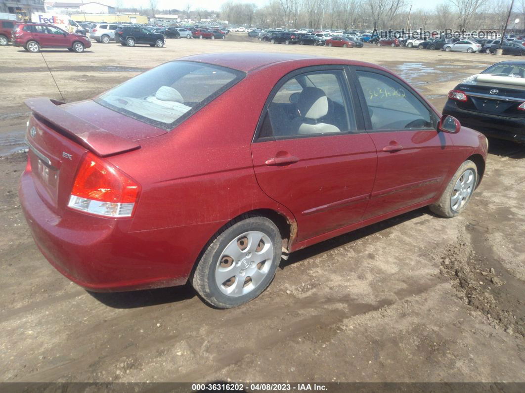 2009 Kia Spectra Ex Red vin: KNAFE221X95650951