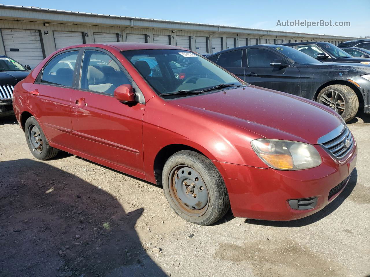 2009 Kia Spectra Ex Burgundy vin: KNAFE222095653821