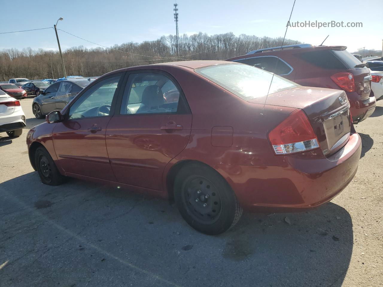 2009 Kia Spectra Ex Burgundy vin: KNAFE222095653821