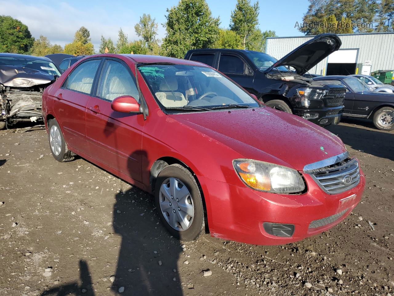 2009 Kia Spectra Ex Red vin: KNAFE222095667623