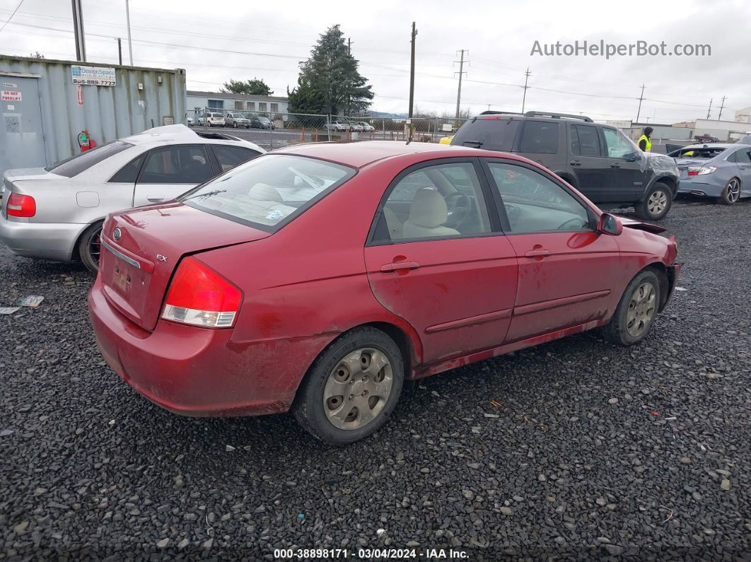 2009 Kia Spectra Ex Red vin: KNAFE222095668092