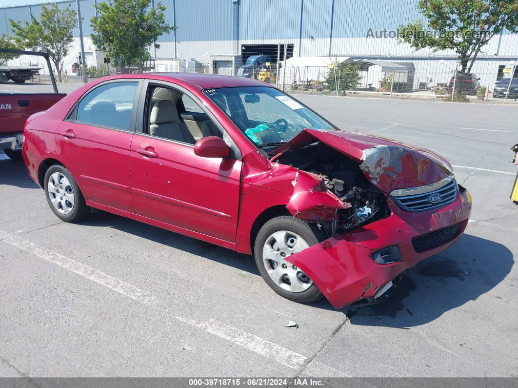 2009 Kia Spectra Ex Red vin: KNAFE222195619807