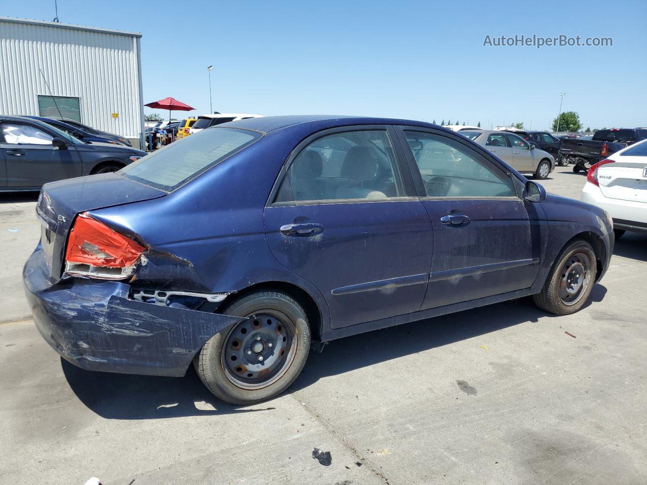 2009 Kia Spectra Ex Blue vin: KNAFE222195636753