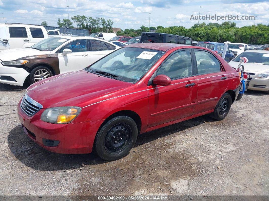 2009 Kia Spectra Ex Maroon vin: KNAFE222195642777