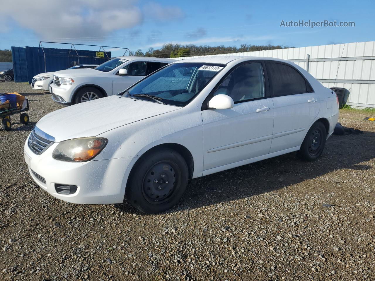 2009 Kia Spectra Ex White vin: KNAFE222195644545