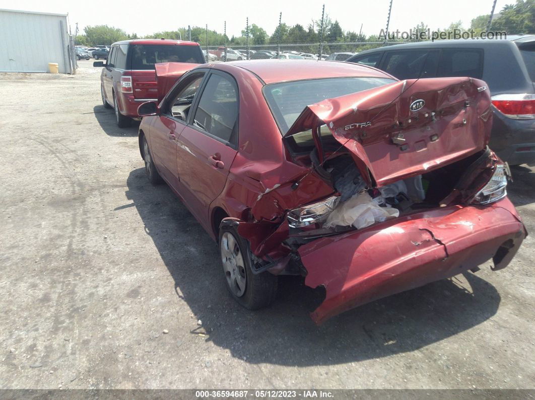 2009 Kia Spectra Ex Burgundy vin: KNAFE222295640892