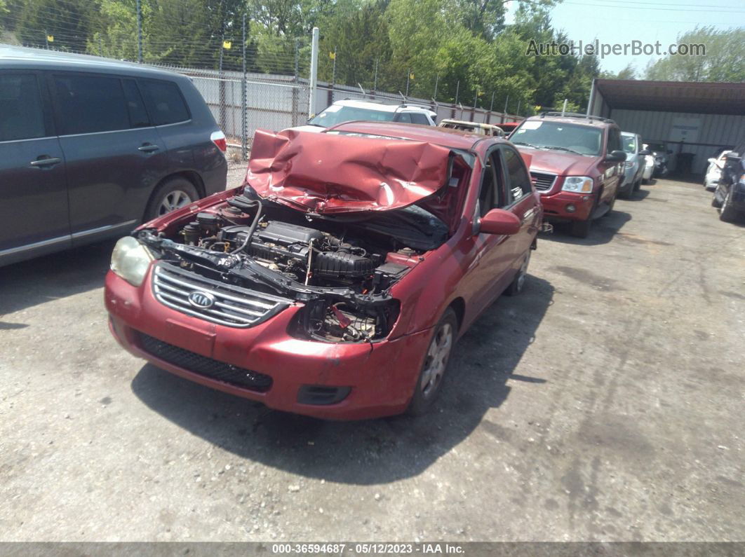 2009 Kia Spectra Ex Burgundy vin: KNAFE222295640892