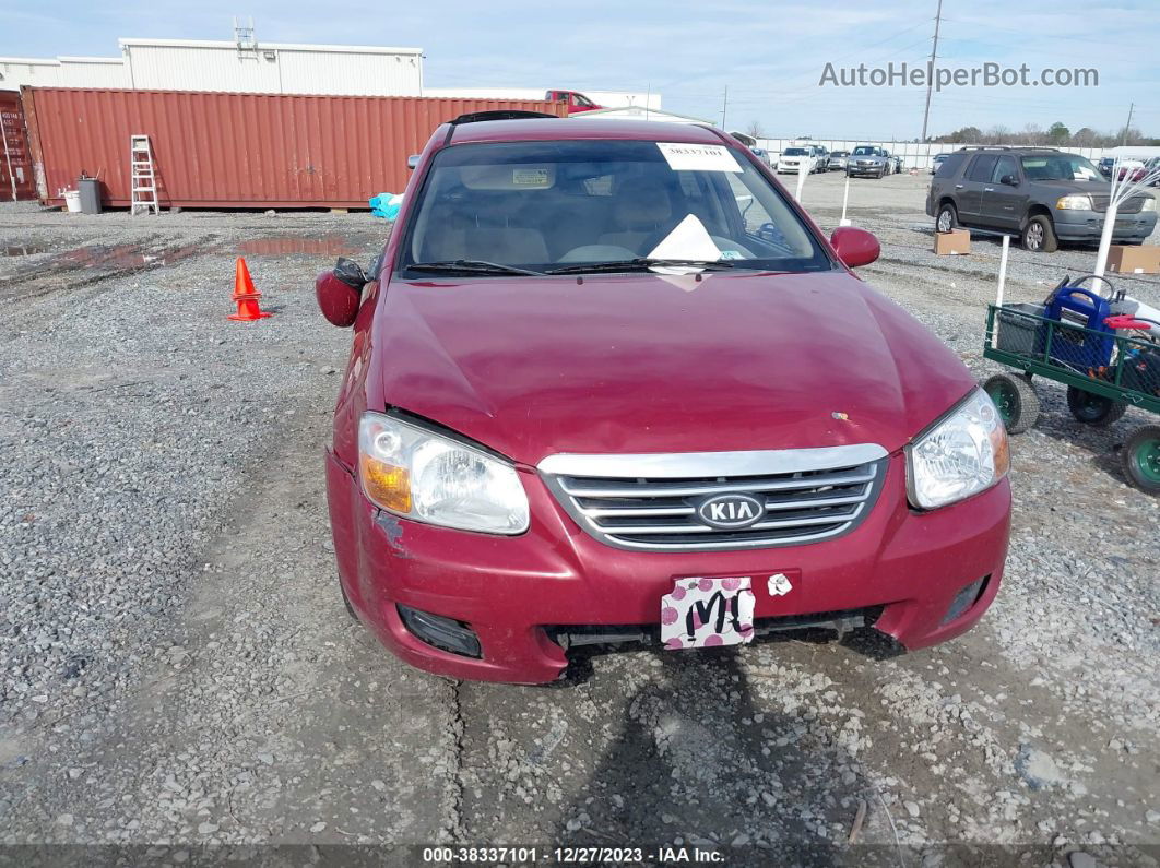 2009 Kia Spectra Ex Maroon vin: KNAFE222295665808