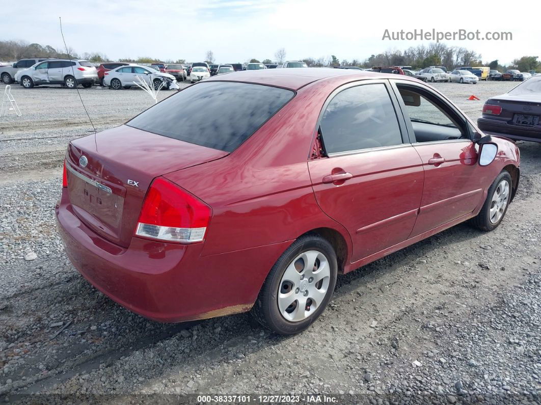 2009 Kia Spectra Ex Maroon vin: KNAFE222295665808