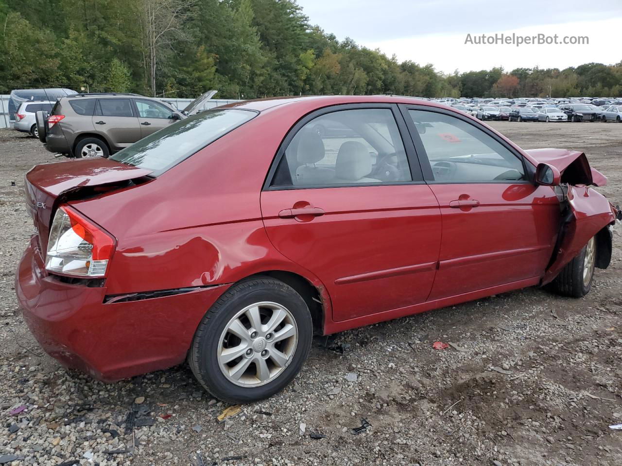 2009 Kia Spectra Ex Red vin: KNAFE222395618996