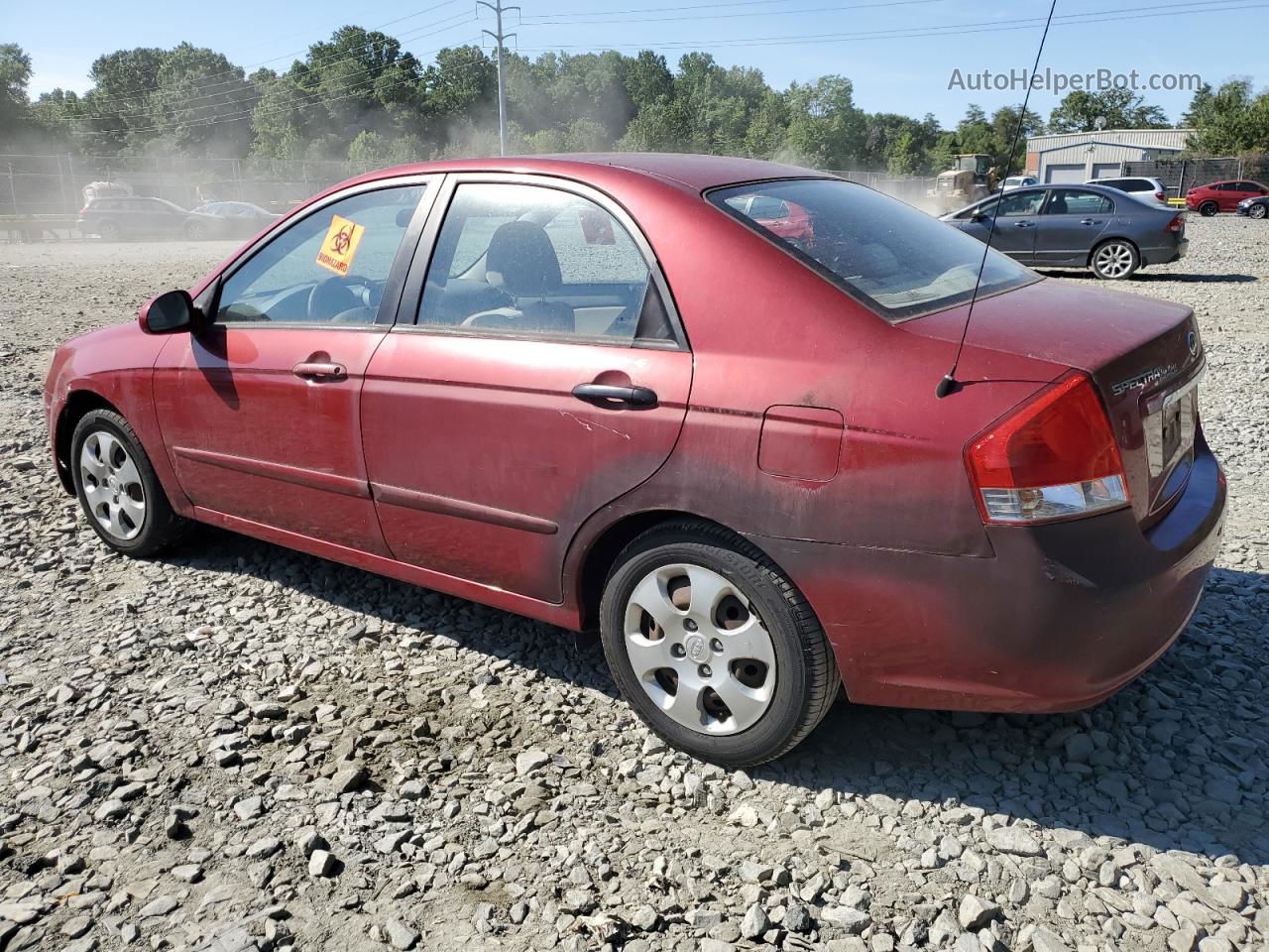 2009 Kia Spectra Ex Красный vin: KNAFE222395665333