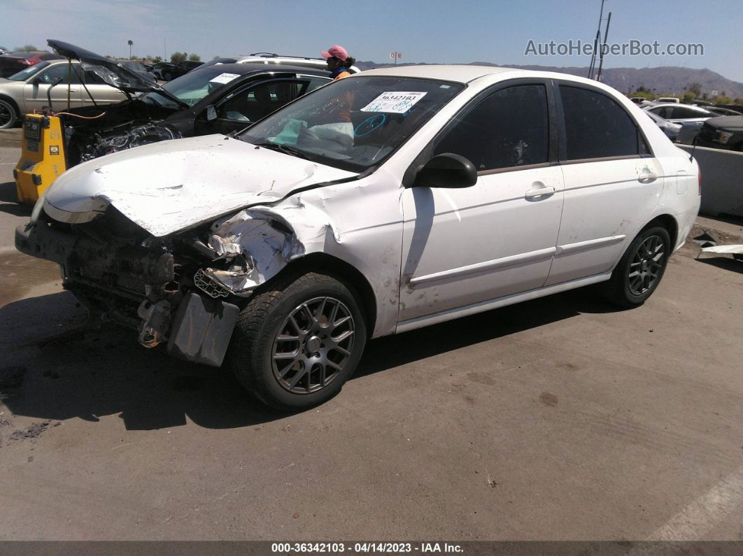 2009 Kia Spectra Lx White vin: KNAFE222495640697