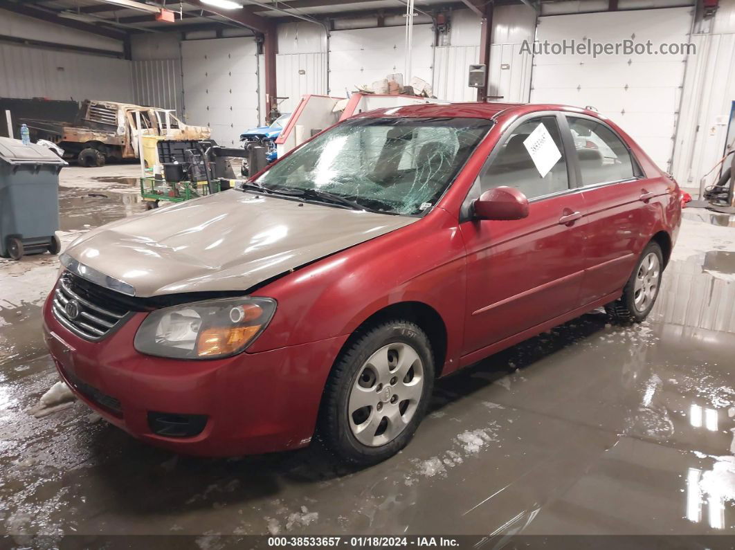 2009 Kia Spectra Ex Maroon vin: KNAFE222595594636