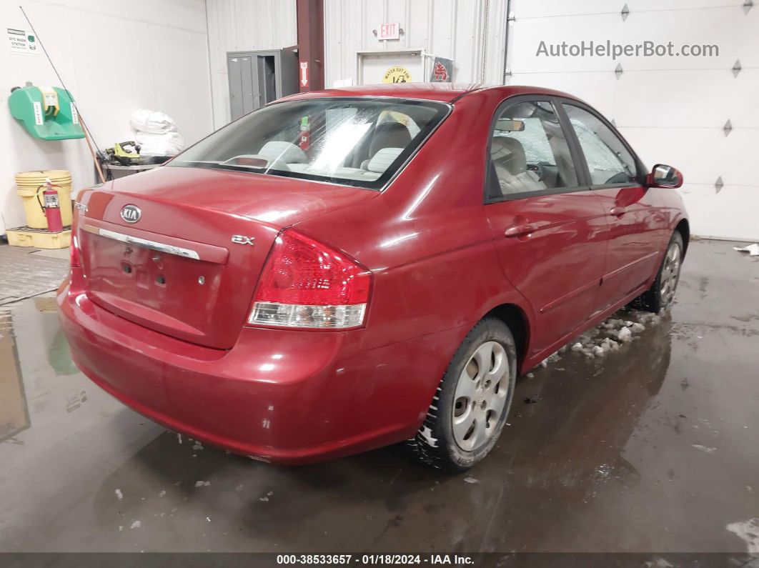 2009 Kia Spectra Ex Maroon vin: KNAFE222595594636