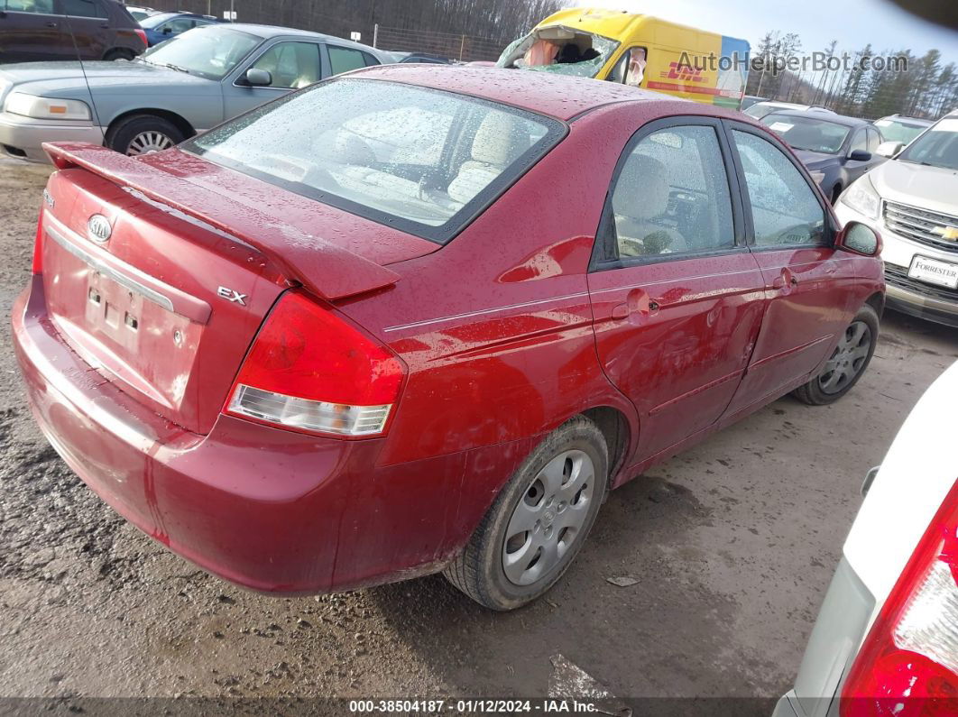 2009 Kia Spectra Ex Red vin: KNAFE222595599383