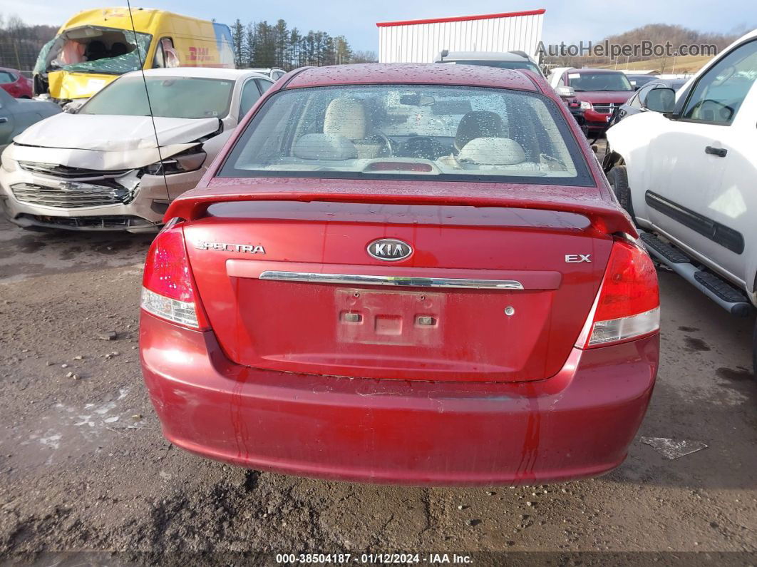 2009 Kia Spectra Ex Red vin: KNAFE222595599383