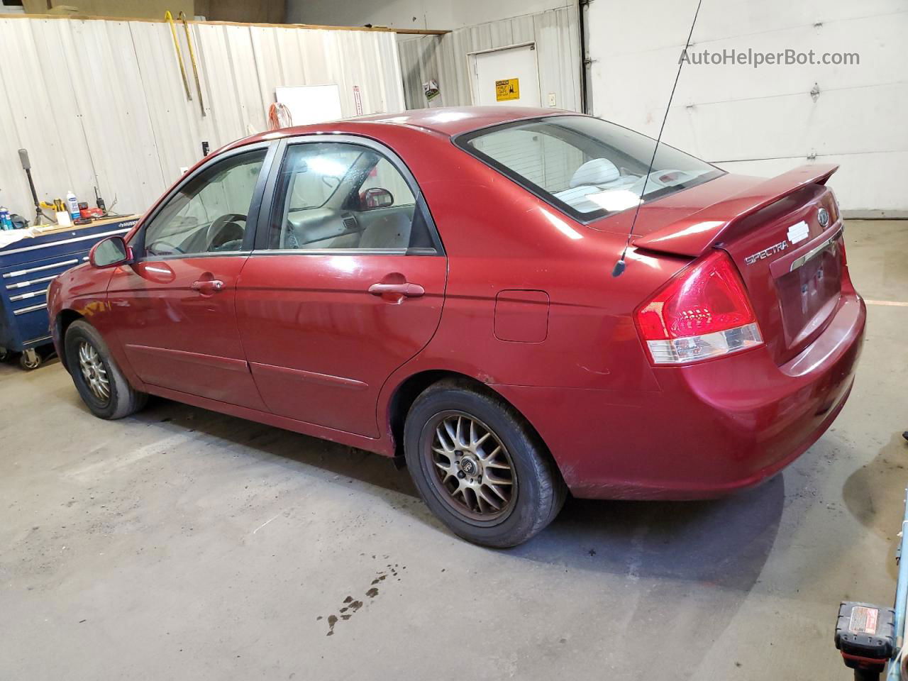 2009 Kia Spectra Ex Burgundy vin: KNAFE222595604887