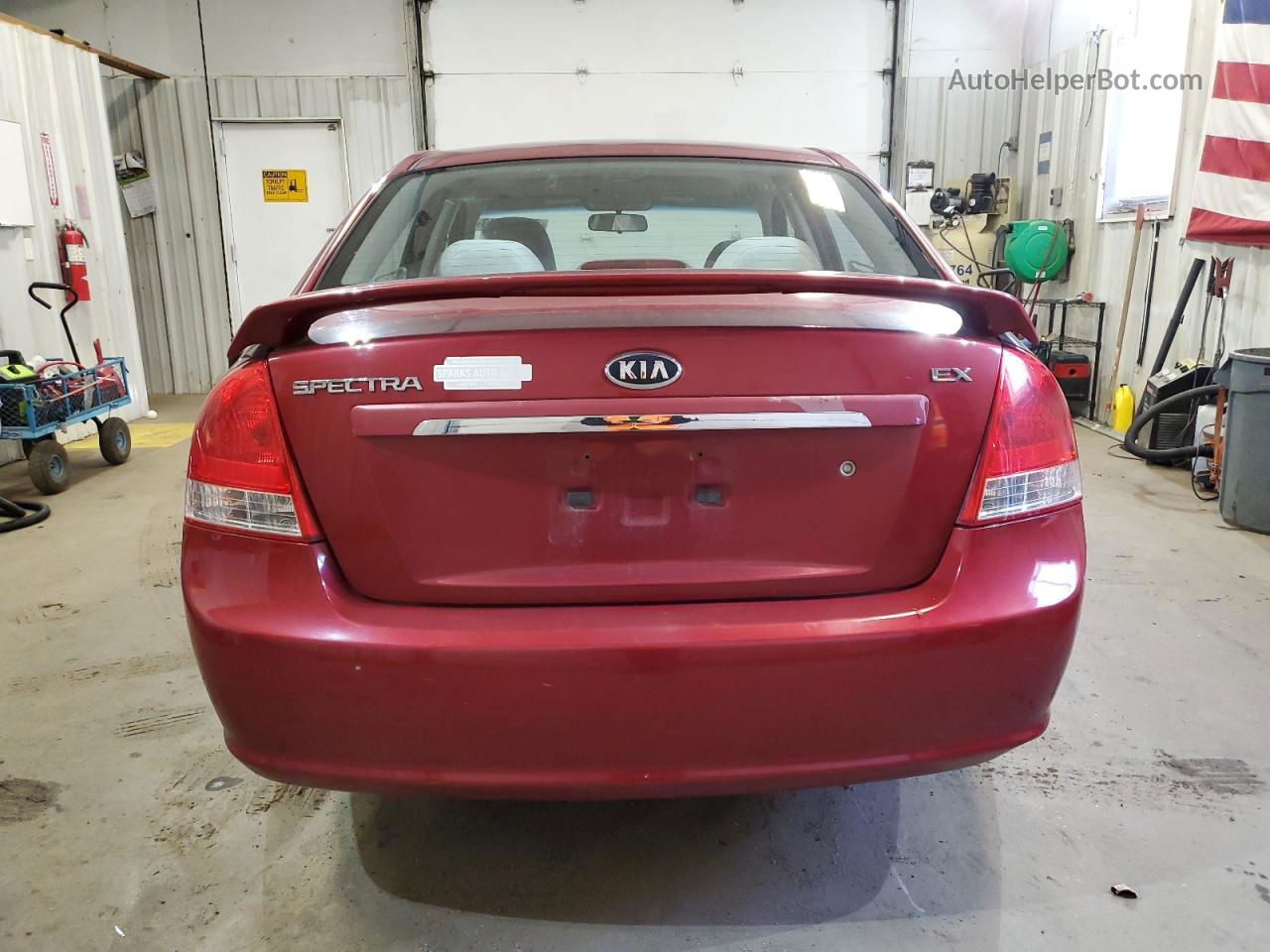 2009 Kia Spectra Ex Burgundy vin: KNAFE222595604887