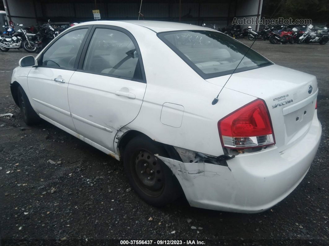 2009 Kia Spectra Lx White vin: KNAFE222695623206