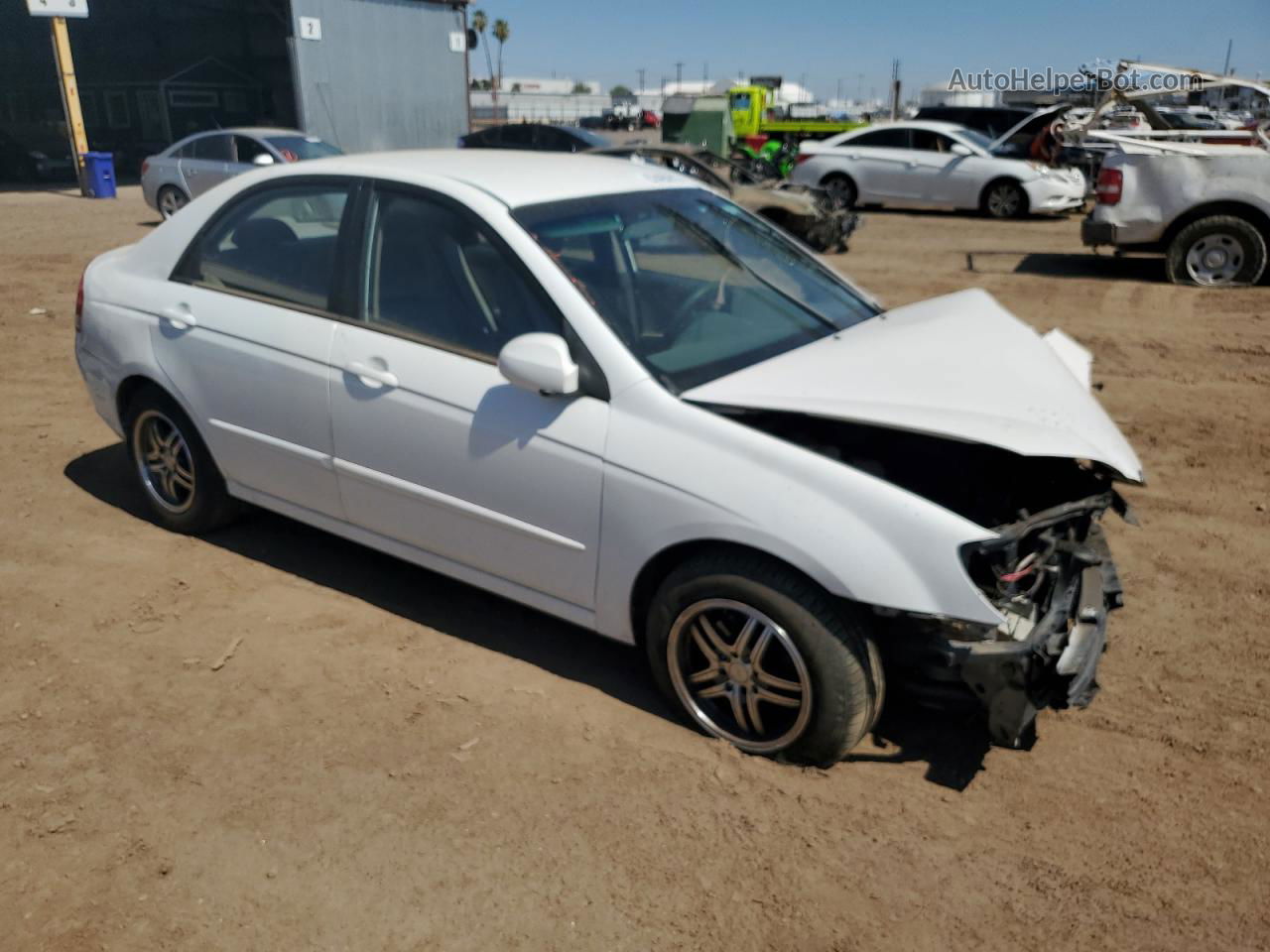 2009 Kia Spectra Ex White vin: KNAFE222695646999