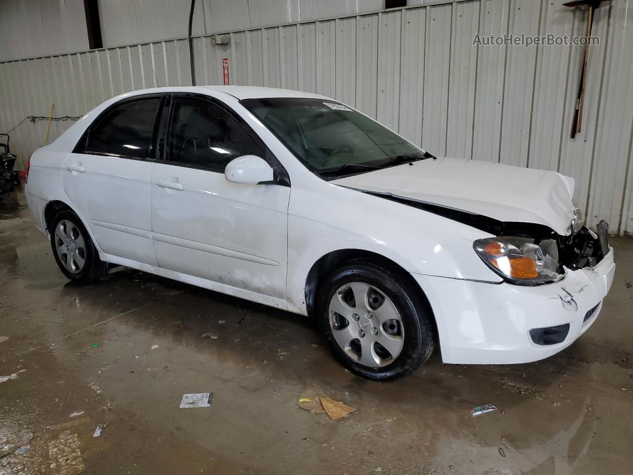 2009 Kia Spectra Ex White vin: KNAFE222795602753