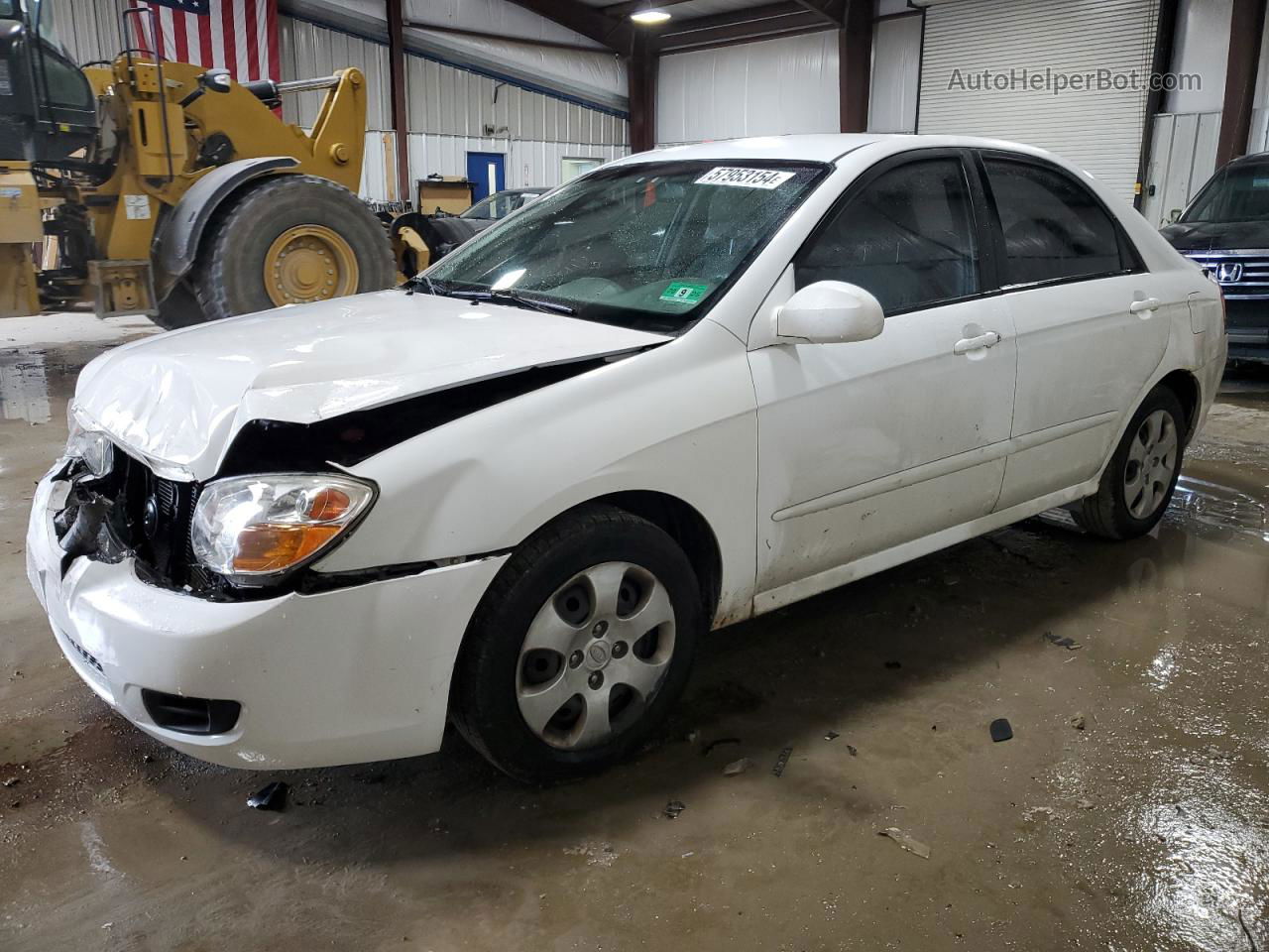 2009 Kia Spectra Ex White vin: KNAFE222795602753