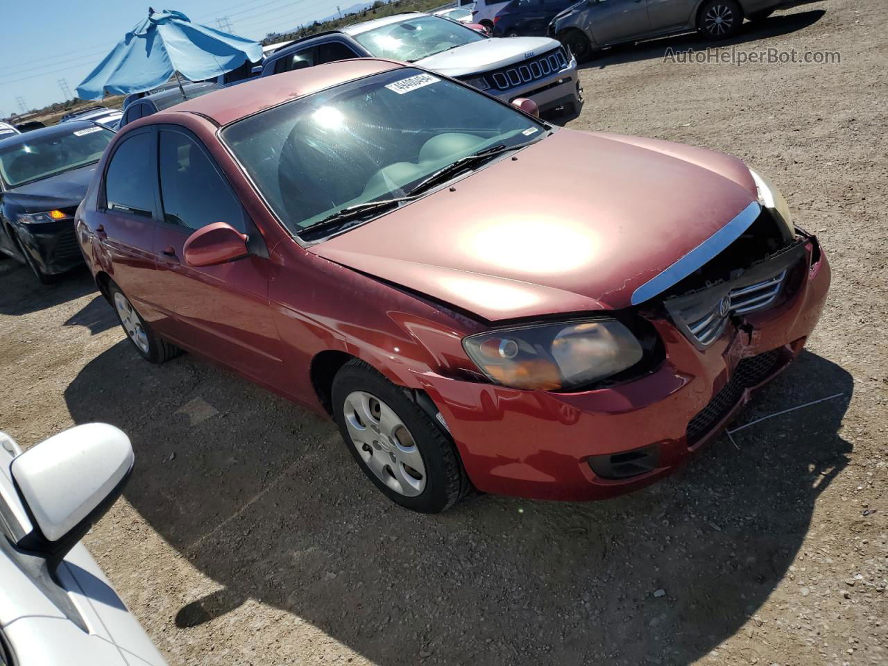 2009 Kia Spectra Ex Red vin: KNAFE222795614255