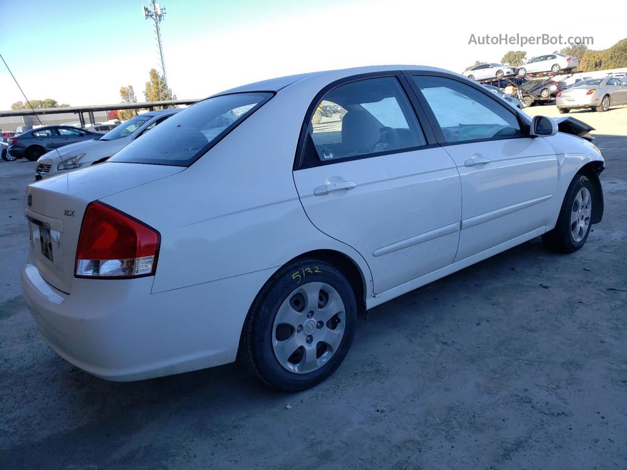 2009 Kia Spectra Ex White vin: KNAFE222795668994