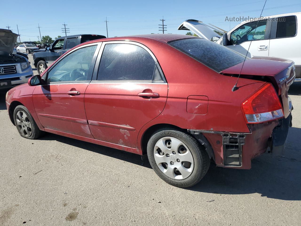 2009 Kia Spectra Ex Red vin: KNAFE222995643434