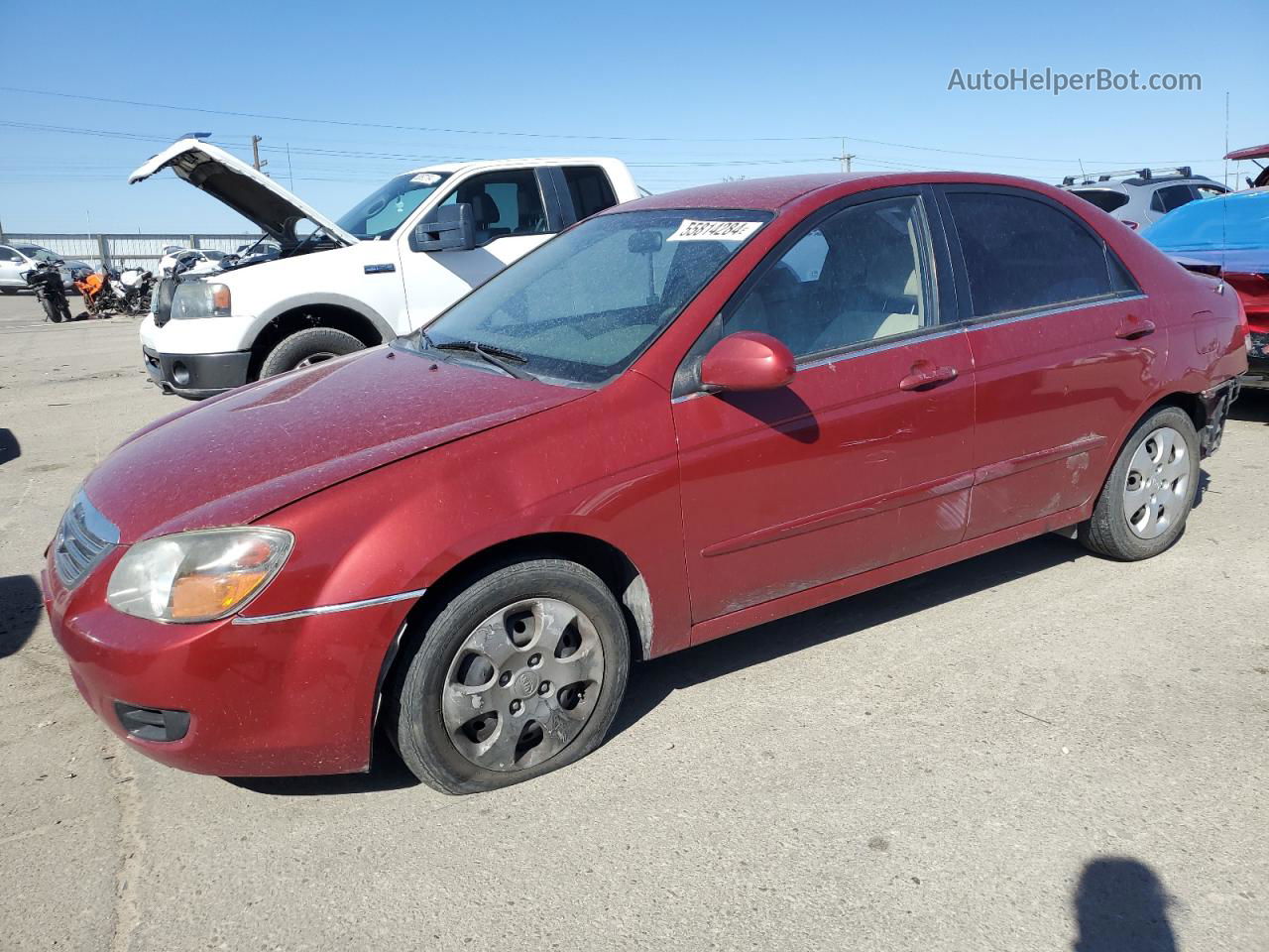 2009 Kia Spectra Ex Red vin: KNAFE222995643434