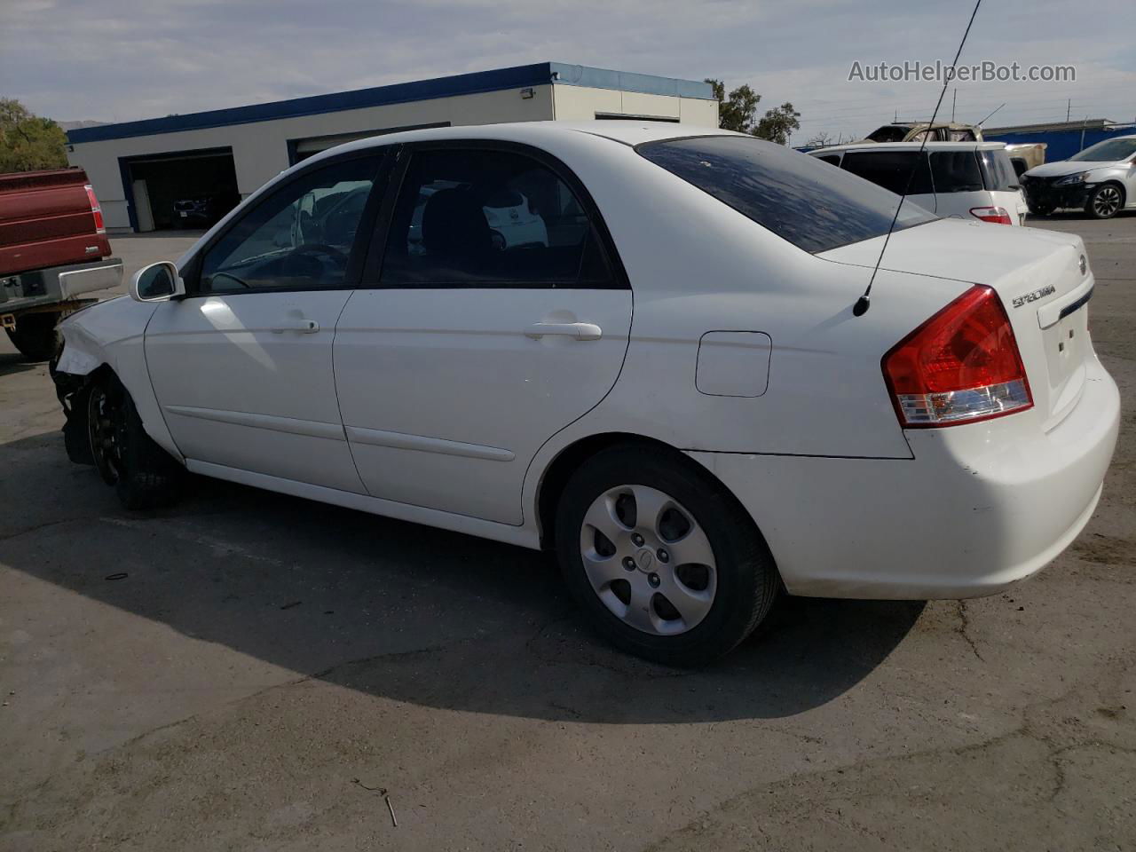 2009 Kia Spectra Ex White vin: KNAFE222X95613584