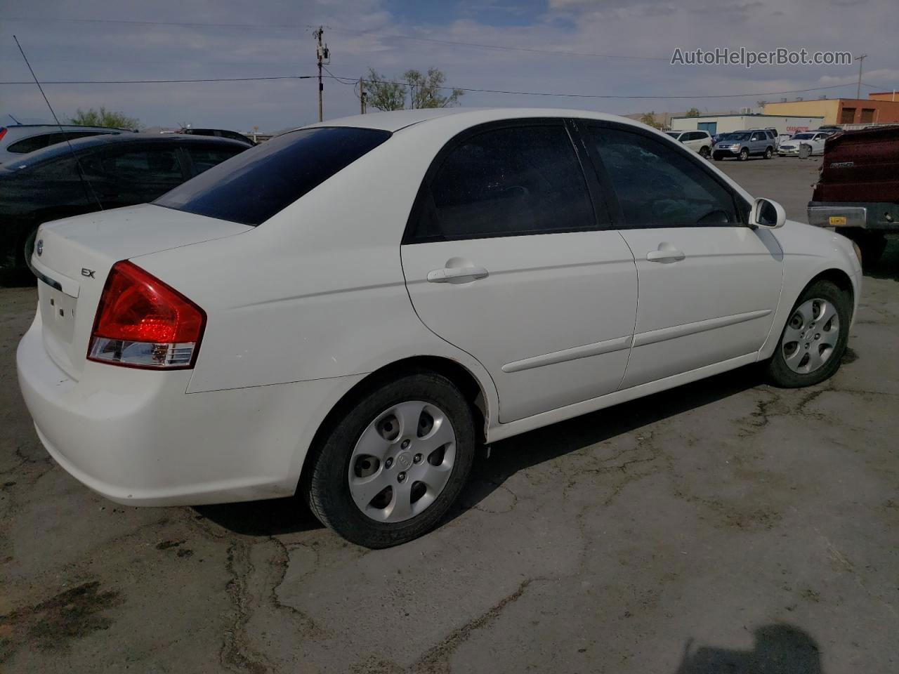 2009 Kia Spectra Ex White vin: KNAFE222X95613584