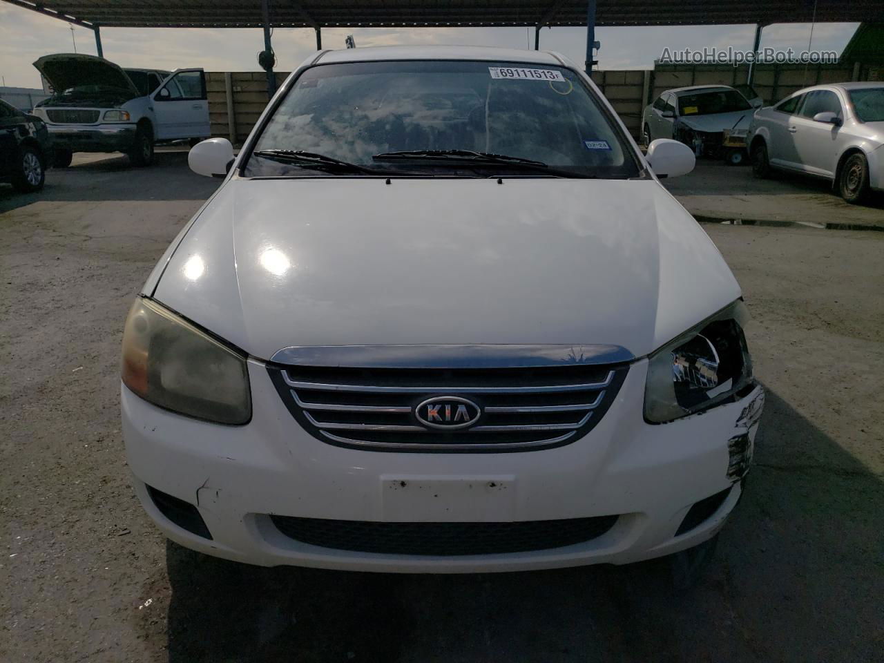 2009 Kia Spectra Ex White vin: KNAFE222X95613584