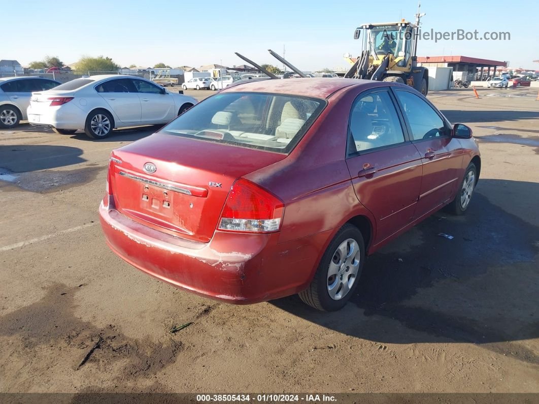 2009 Kia Spectra Ex Maroon vin: KNAFE222X95641272