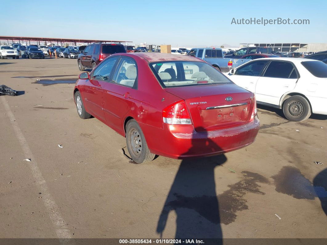 2009 Kia Spectra Ex Maroon vin: KNAFE222X95641272