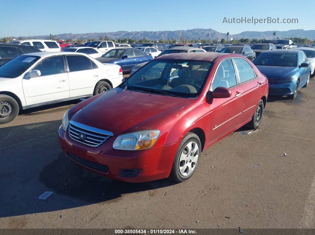 2009 Kia Spectra Ex Maroon vin: KNAFE222X95641272