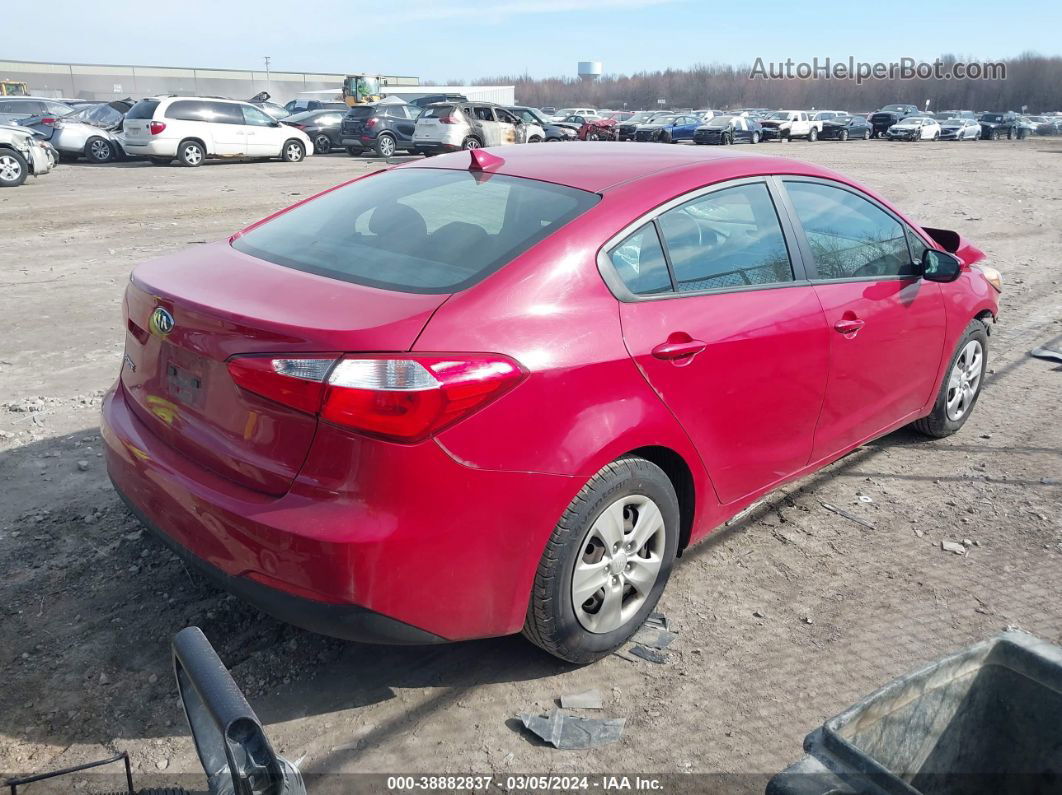 2016 Kia Forte Lx Red vin: KNAFK4A60G5469243