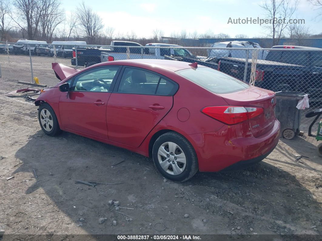 2016 Kia Forte Lx Red vin: KNAFK4A60G5469243