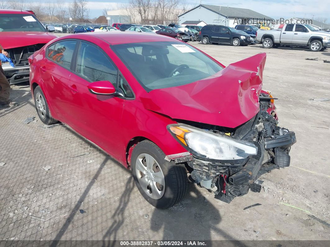 2016 Kia Forte Lx Red vin: KNAFK4A60G5469243