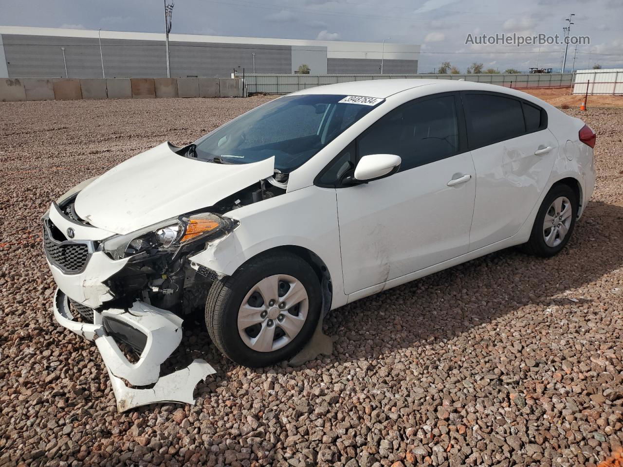 2016 Kia Forte Lx White vin: KNAFK4A60G5495714